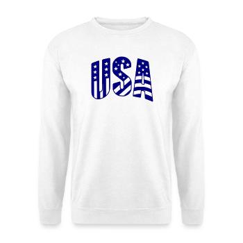 Lettrage du drapeau américain - Sweat-shirt Unisexe - blanc - Devant
