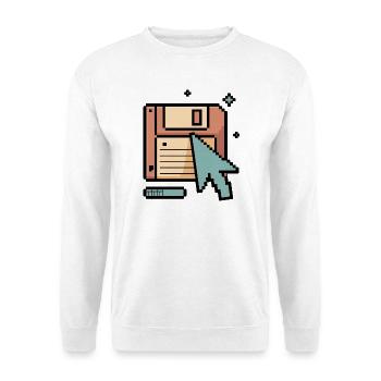 Floppy Disk Retro Internet - Unisex Pullover - Weiß - Vorne