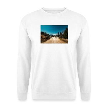 Year 2026 Light Painted with snowy mountains - Unisex Sweatshirt - white - Front