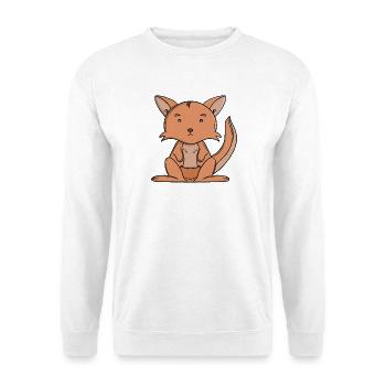 Niedliches Känguru, niedliches Kawaii, australisches Tier - Unisex Pullover - Weiß - Vorne