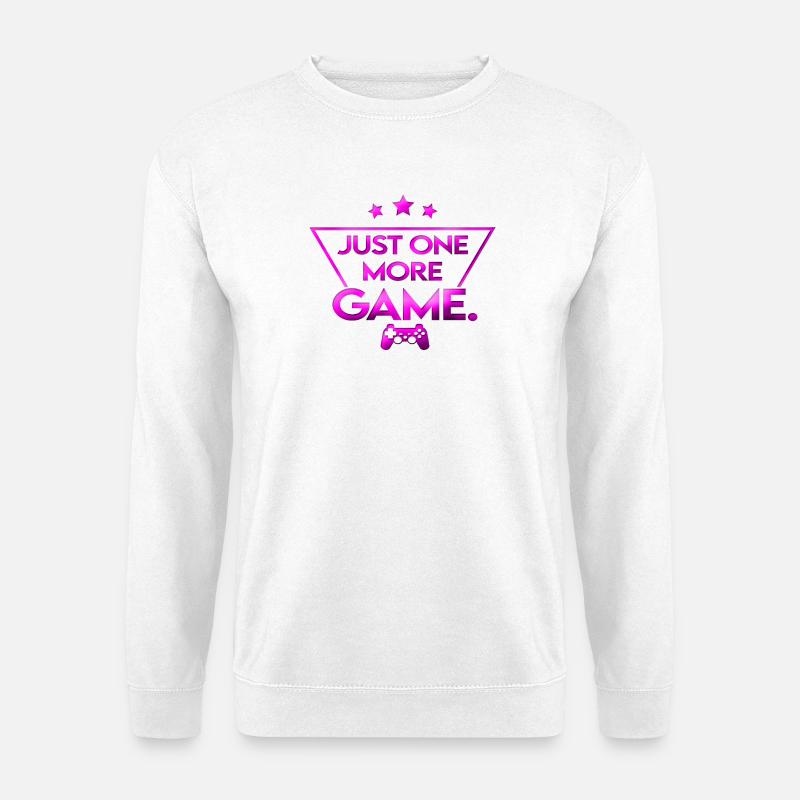 Just_one_more_game_-_gameplayerin - Unisex Pullover - Weiß