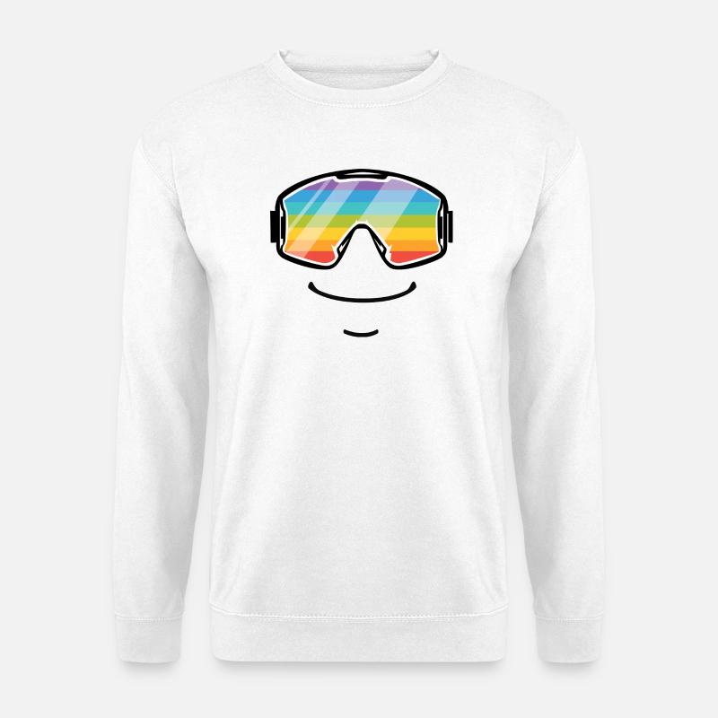 Ski Goggles Rainbow Smile Après-Ski - Unisex Sweatshirt - white