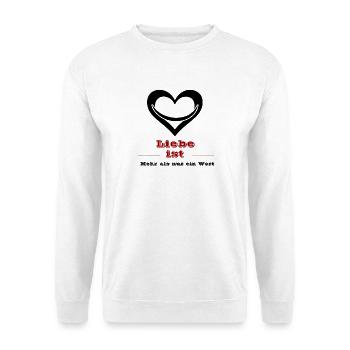 Love is Red Retro Typo - Unisex Sweatshirt - white - Front