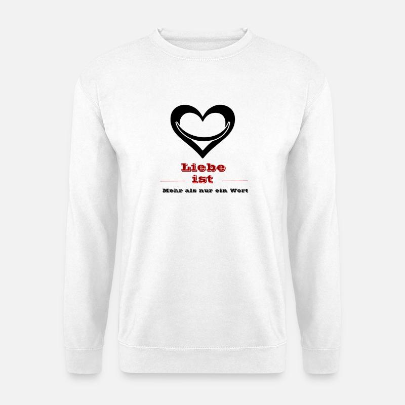 Liebe ist Rote Retro Typo - Unisex Pullover - Weiß