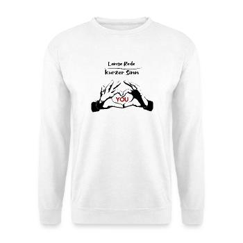 Rotes YOU Typografie auf Schwarz - Unisex Pullover - Weiß - Vorne