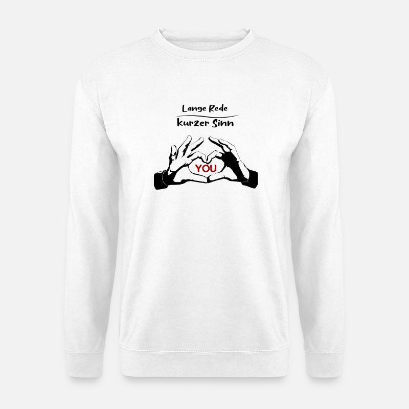 Rotes YOU Typografie auf Schwarz - Unisex Pullover - Weiß