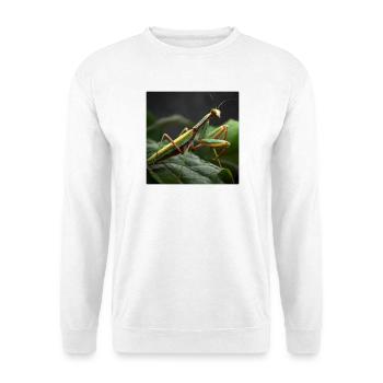Praying mantis Makro – Elegant mantis - Unisex Sweatshirt - white - Front