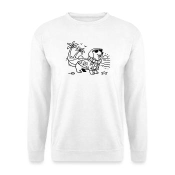 Hawaii vacation dachshund vacation mode with dog - Unisex Sweatshirt - white - Front
