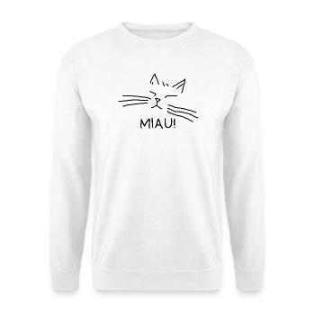 Propriétaire de chat Miaulement de chat - Sweat-shirt Unisexe - blanc - Devant