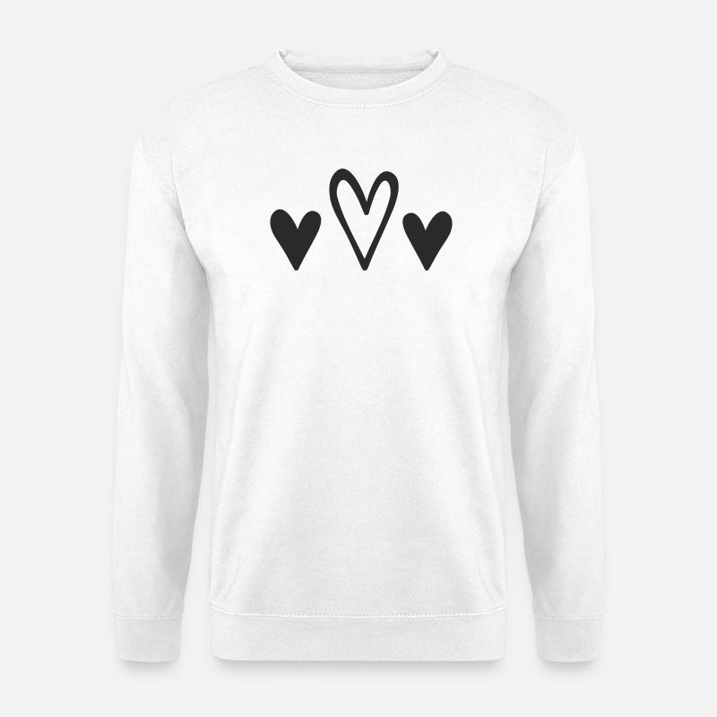 Three Hearts Design - Unisex Sweatshirt - white