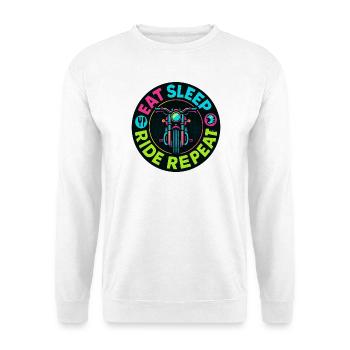 Eat Sleep Ride Repeat - Motorcycle - Biker - Unisex Sweatshirt - white - Front