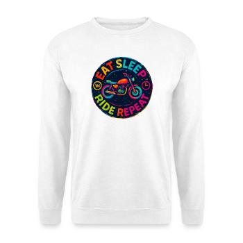 Eat Sleep Ride Repeat - Motorcycle - Biker - Unisex Sweatshirt - white - Front