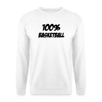 100% basketball – énergie passion terrain  - Sweat-shirt Unisexe - blanc - Devant