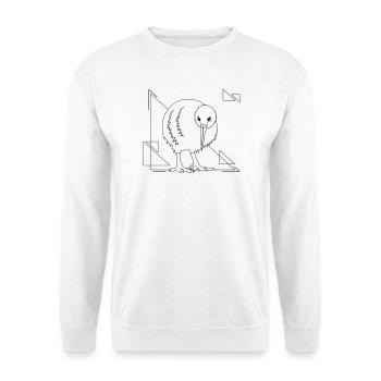 Oiseau kiwi dans un motif géométrique - Sweat-shirt Unisexe - blanc - Devant