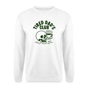 Le crâne et le café du club du père fatigué - Sweat-shirt Unisexe - blanc - Devant