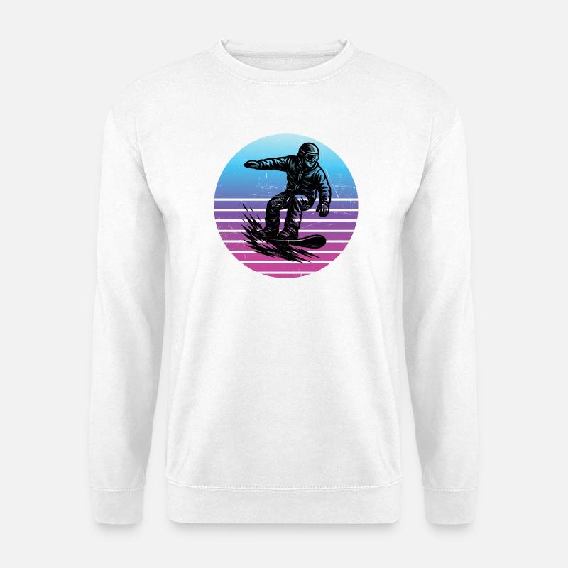 Kurz und klar Snowboard - Unisex Pullover - Weiß