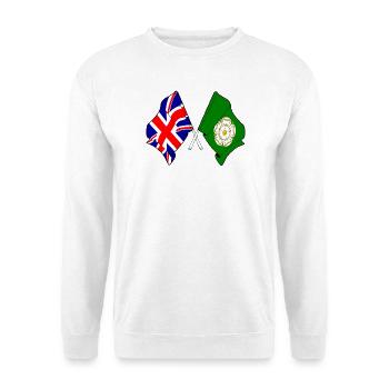 North Yorkshire und Großbritannien kreuzten sich - Unisex Pullover - Weiß - Vorne