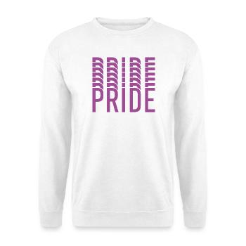 Purple Pride Typografie-Mosaik - Unisex Pullover - Weiß - Vorne