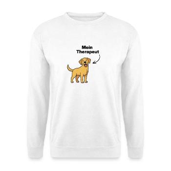 MON THÉRAPEUTE : CHIEN ! NEZ POILU, AMOUREUX DES CHIENS, PATTE - Sweat-shirt Unisexe - blanc - Devant