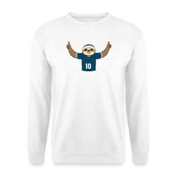 Sloth Sports Fan Jersey Resolutions January Lazy Fit - Unisex Sweatshirt - white - Front