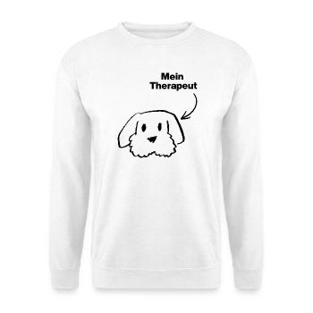 MEIN THERAPEUT: HUND! 🐶 DOGLOVER FELLNASEN HUNDE - Unisex Pullover - Weiß - Vorne