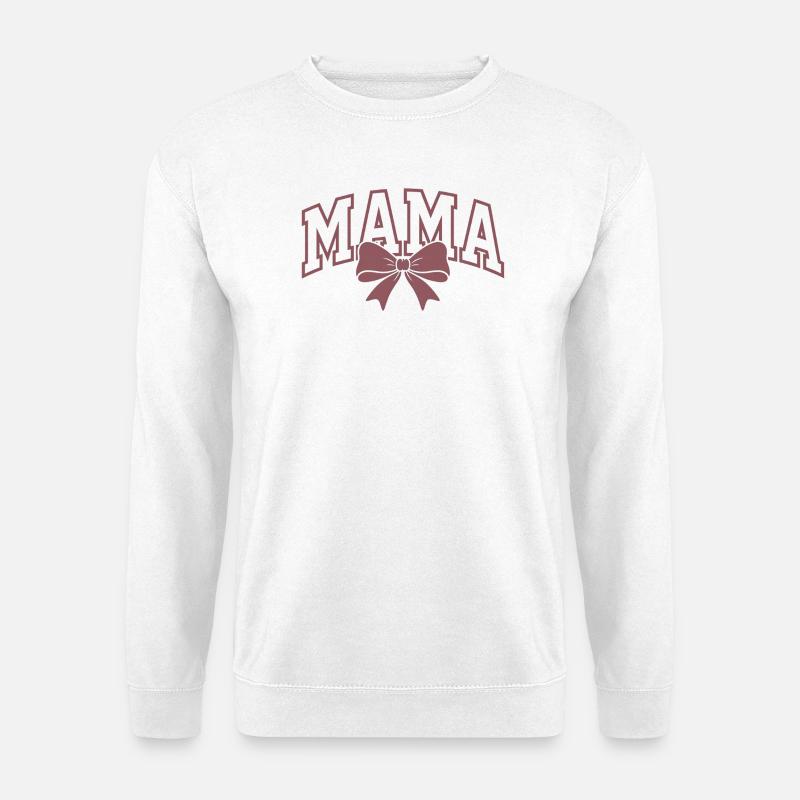 Mama Statement – Elegant Mama Bow Design - Unisex Sweatshirt - white