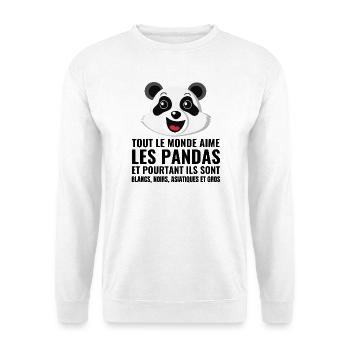 panda, diversity, love - Unisex Sweatshirt - white - Front