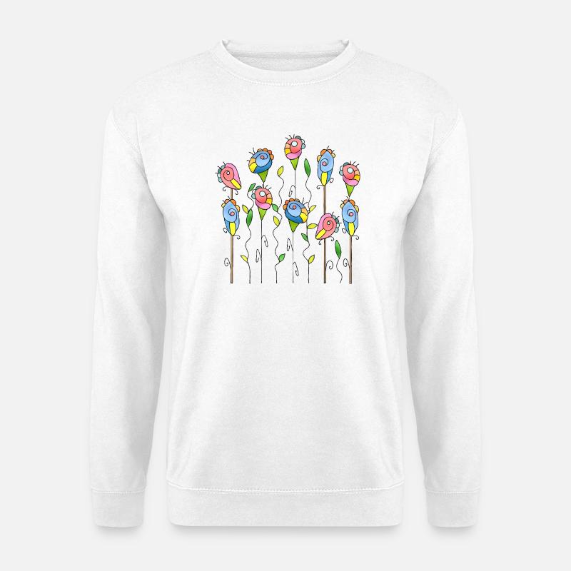 Blumen - Unisex Pullover - Weiß