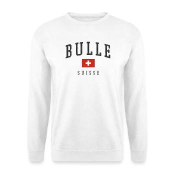 Bulle Suisse Emblem - Unisex Pullover - Weiß - Vorne
