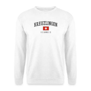 Emblème du drapeau suisse de Kreuzlingen - Sweat-shirt Unisexe - blanc - Devant