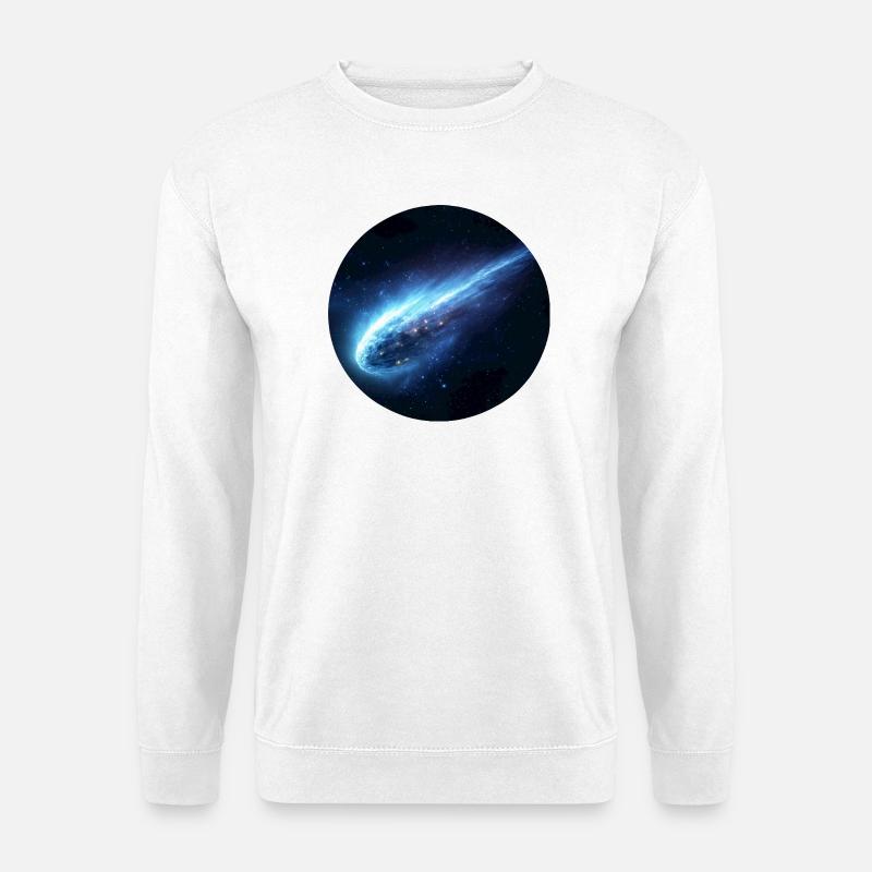 Astronomischer Weltraumkometen-Streifenschwanz - Unisex Pullover - Weiß