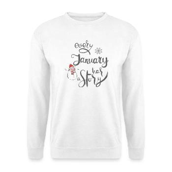 Janvier - Sweat-shirt Unisexe - blanc - Devant