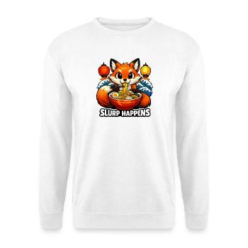 Fox Ramen Slurp Happens - Unisex Sweatshirt - white - Front