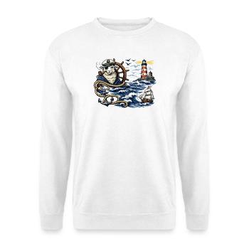 Moutons marins dans la tempête - Sweat-shirt Unisexe - blanc - Devant