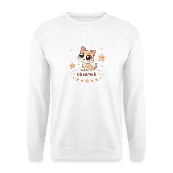 Pastellfarbene Traumkätzchen-Sterne - Unisex Pullover - Weiß - Vorne
