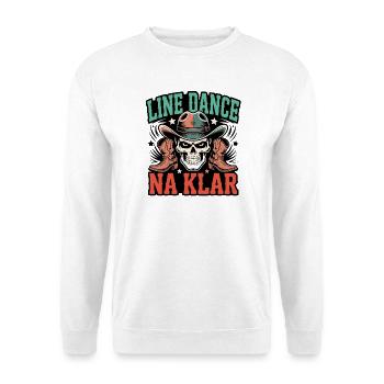 Line Dance Skull Cowboy - Unisex Sweatshirt - white - Front