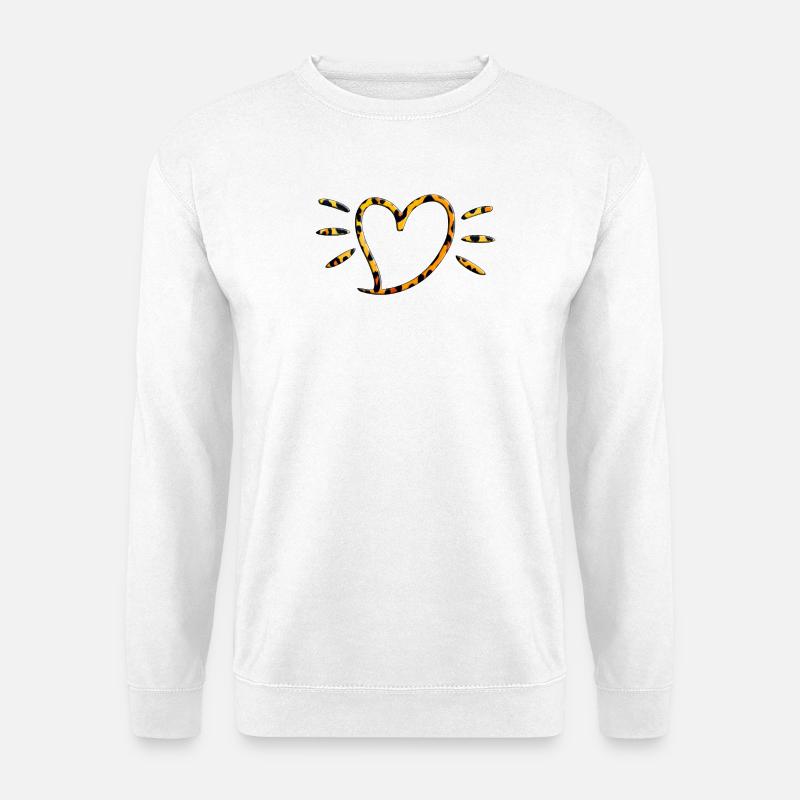 Leopard Heart Rays - Unisex Sweatshirt - white
