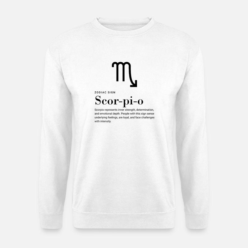 Scorpio - Zodiac Sign  - Unisex Pullover - Weiß