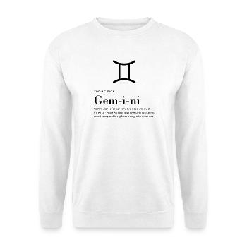 Gemini - Zodiac sign - Unisex Sweatshirt - white - Front