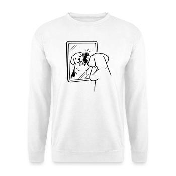 selfie dog hund - Unisex Pullover - Weiß - Vorne