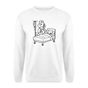klinik hunde krankenpflege dog edition - Unisex Pullover - Weiß - Vorne