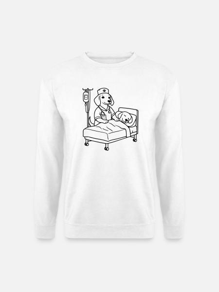 klinik hunde krankenpflege dog edition - Unisex Pullover - Weiß