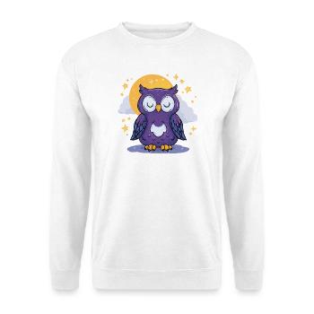 Moonlit Night Owl - Unisex Sweatshirt - white - Front