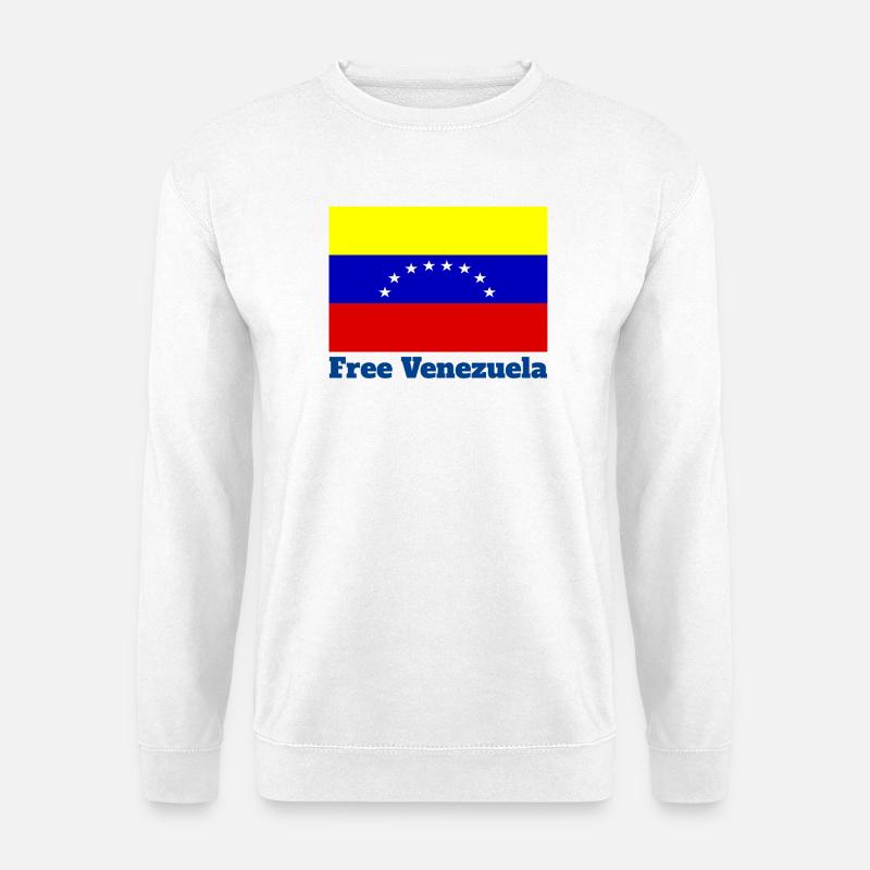 Venezuela, Freiheit, Caracas, Südamerika - Unisex Pullover - Weiß