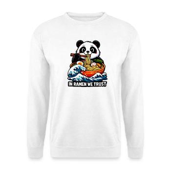 Panda Ramen: In Ramen We Trust - Unisex Sweatshirt - white - Front