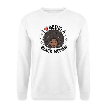 J’adore être une femme noire Pride Design - Sweat-shirt Unisexe - blanc - Devant