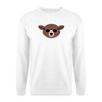 Mole with orange sunglasses - Unisex Sweatshirt - white - Front
