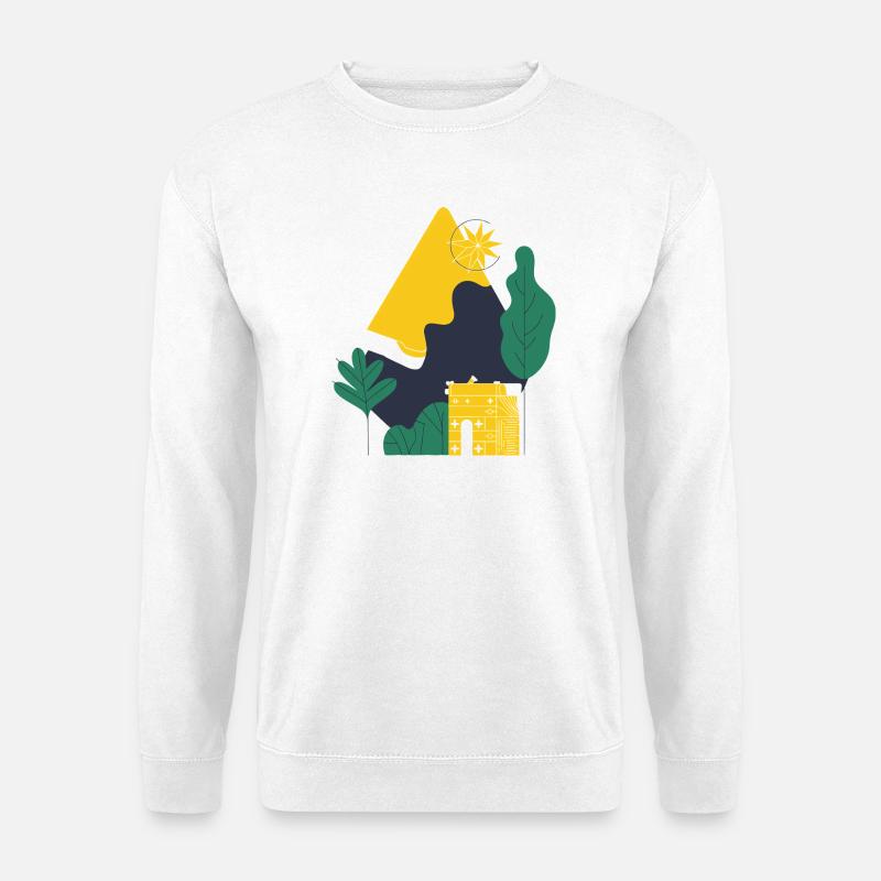 Abstrakte Wüstenlandschaft - Unisex Pullover - Weiß