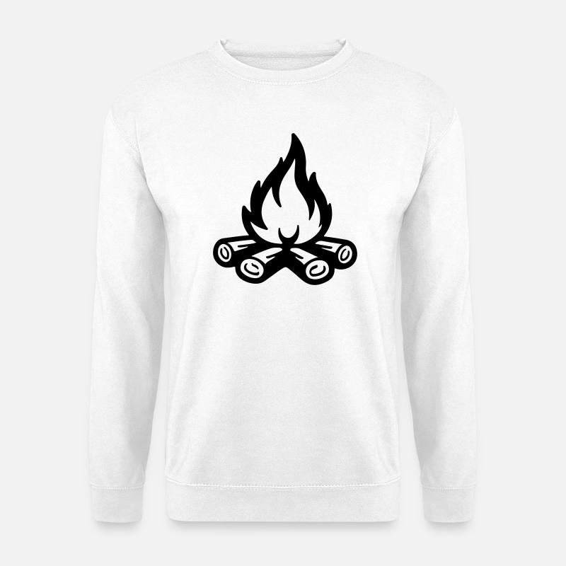 Campfire Symbol Flame - Unisex Sweatshirt - white