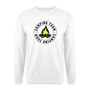 Camping Team Lagerfeuer - Unisex Pullover - Weiß - Vorne